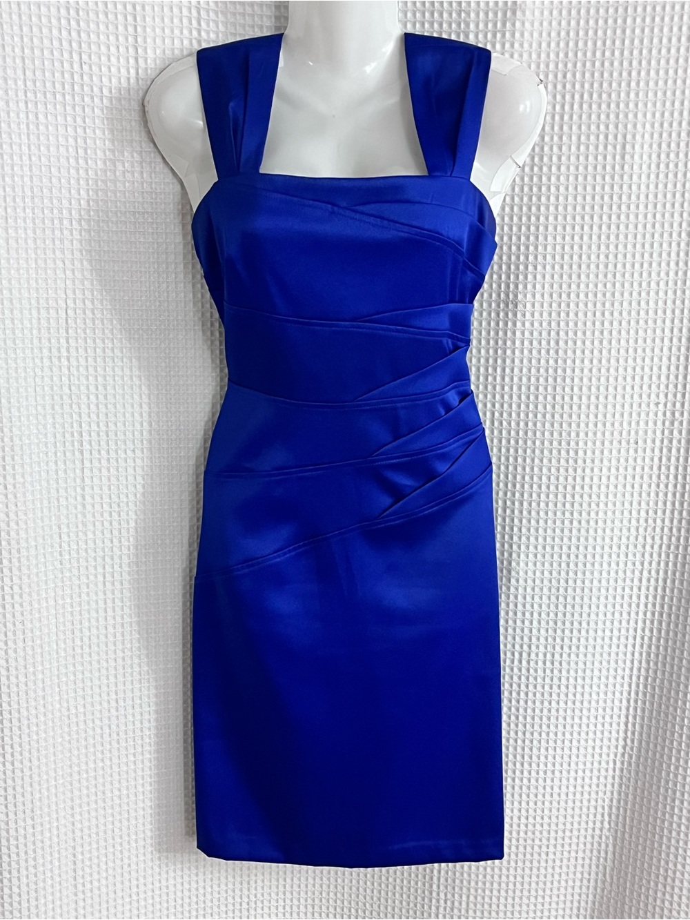 London Times Cobalt Square-Neck Sheath Dress size 8